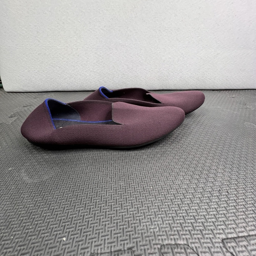 Rothy's The Driver Flats W11 Burgundy Purple Knit Loafers Recycled Comfortable - Picture 2 of 11